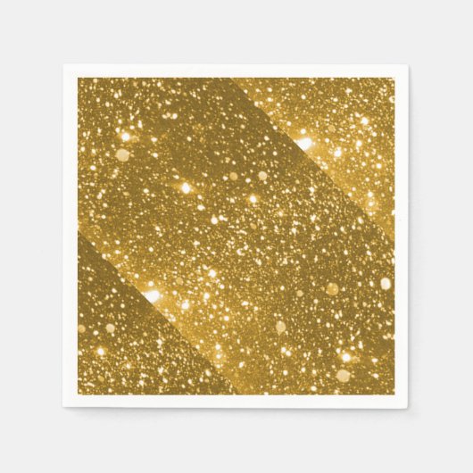 Serviette En Papier Gold Sparkle Standard Cocktail Napkin (Devant)