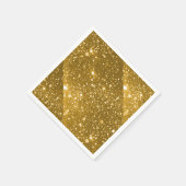 Serviette En Papier Gold Sparkle Standard Cocktail Napkin (Coin)
