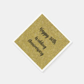 Serviette En Papier Gold Speckled 50e anniversaire de Mariage, (Coin)