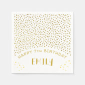 Serviette En Papier Gold Stars Faux Parties scintillant Anniversaire E (Devant)