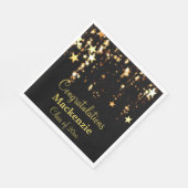 Serviette En Papier Gold Stars Graduation (Coin)
