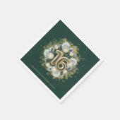 Serviette En Papier Gold Sweet 16 Anniversaires Balloons Party Emerald (Coin)