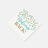 Serviette En Papier Gold Turquoise Confetti Accueil Retour serviettes (Coin)