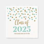 Serviette En Papier Gold Turquoise Confetti Classe de serviettes 2025 (Devant)