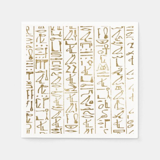 Serviette En Papier Gold & White Egypt Glam Modern Chic Party (Devant)