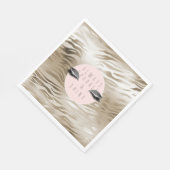 Serviette En Papier Gold Zebra Imprimé brillant Silver Sparkle Eyes (Coin)