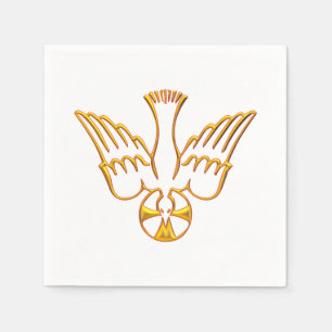 Serviette En Papier Golden 3-D Look Descent of Holy Spirit