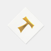 Serviette En Papier Golden 3-D Look Franciscan Tau Cross (Coin)