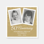 Serviette En Papier Golden 50th Mariage Anniversary Fun Child Photos (Devant)