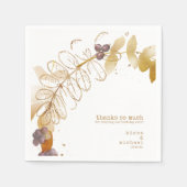 Serviette En Papier Golden Automne Mariage Berries ID655 (Devant)