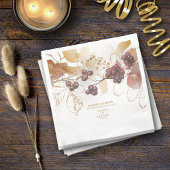 Serviette En Papier Golden Automne Mariage Berries V2 ID655