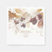 Serviette En Papier Golden Automne Mariage Berries V2 ID655 (Devant)