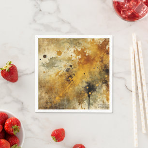Serviette En Papier Golden Autumest Harvest Distressed Enk Decoupage