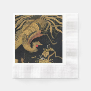Serviette En Papier Golden Bird Classic japonais Antique