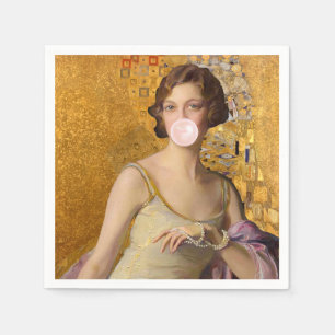 Serviette En Papier Golden Bubble gum Diva