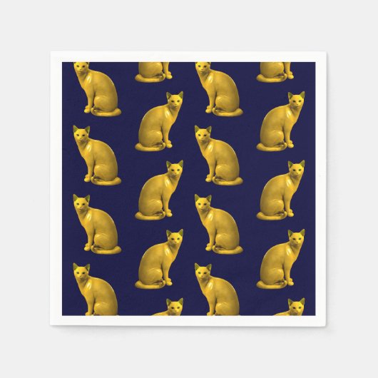Serviette En Papier Golden Cats (Devant)