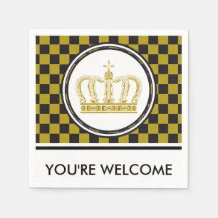 Serviette En Papier Golden Crown + votre arrière - plan et vos idées