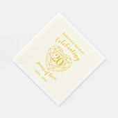 Serviette En Papier Golden diamant anniversaire 20 ans amour serviette (Coin)