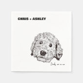 Serviette En Papier Golden Doddle Pet Cocktail Napkin pour mariage (Devant)