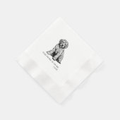 Serviette En Papier Golden Doodle Cocktail Napkin (Coin)