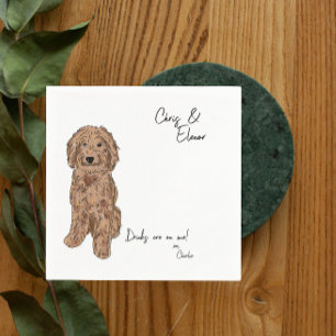 Serviette En Papier Golden Doodle Dog Cocktail Napkin pour mariage