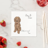 Serviette En Papier Golden Doodle Dog Cocktail Napkin pour mariage (En situation)