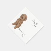 Serviette En Papier Golden Doodle Dog Cocktail Napkin pour mariage (Coin)