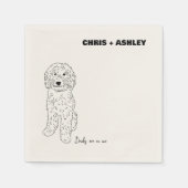 Serviette En Papier Golden Doodle Dog Cocktail Napkin pour mariage (Devant)