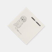 Serviette En Papier Golden Doodle Dog Cocktail Napkin pour mariage (Coin)