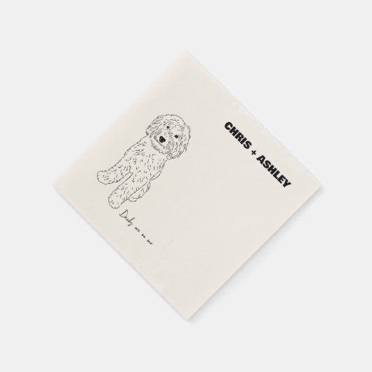 Serviette En Papier Golden Doodle Dog Cocktail Napkin pour mariage (Coin)