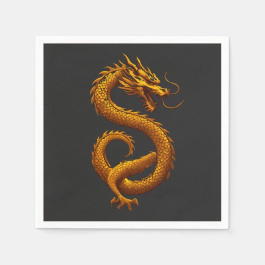 Serviette En Papier Golden Dragon (Devant)