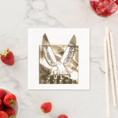 Serviette En Papier Golden Eagle USA America Independence Day 4 juille (En situation)
