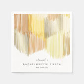 Serviette En Papier Golden Fiesta moderne Fringe Bachelorette (Devant)