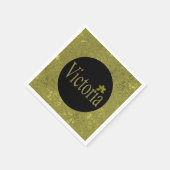 Serviette En Papier Golden Flecks Victoria Nom Design, (Coin)