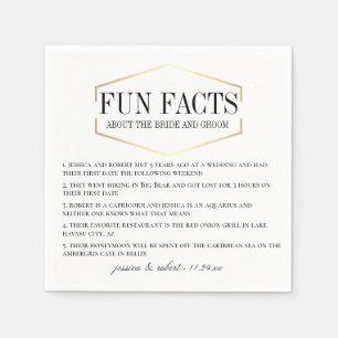 Serviette En Papier Golden Fun Facts Papier personnalisé serviettes