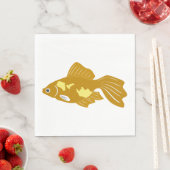Serviette En Papier Golden Guppy Fish Cute Tropical Aquarium Fish (En situation)
