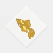 Serviette En Papier Golden Guppy Fish Cute Tropical Aquarium Fish (Coin)