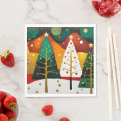 Serviette En Papier Golden Holiday Grove (En situation)