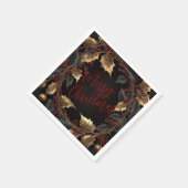 Serviette En Papier Golden Holly Wreath – Elegant Christmas (Coin)