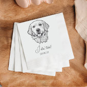 Serviette En Papier Golden I Do Too Dog Cocktail personnalisé Napkin