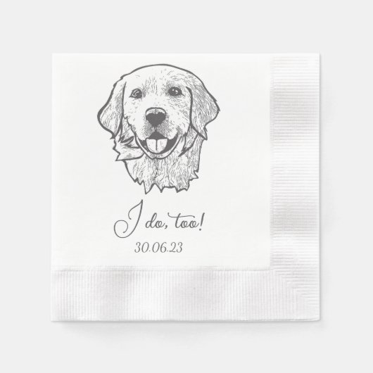 Serviette En Papier Golden I Do Too Dog Cocktail personnalisé Napkin (Devant)