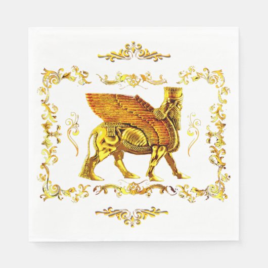 Serviette En Papier Golden Lamassu (Devant)