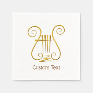 Serviette En Papier Golden lyre
