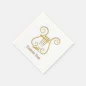 Serviette En Papier Golden lyre (Coin)