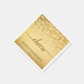 Serviette En Papier Golden or scintille fête d'anniversaire personnali (Coin)