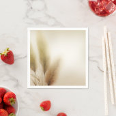 Serviette En Papier Golden Pampas Grass Bohemian Boho Mariage (En situation)