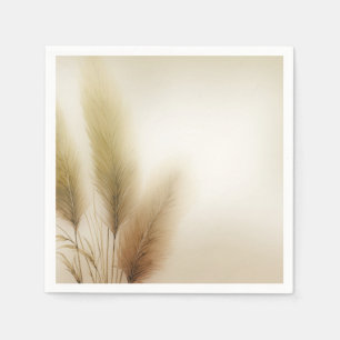 Serviette En Papier Golden Pampas Grass Bohemian Boho Mariage