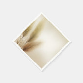 Serviette En Papier Golden Pampas Grass Bohemian Boho Mariage (Coin)