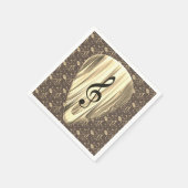 Serviette En Papier Golden Plectron - Design élégant pour les mélomane (Coin)