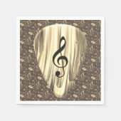 Serviette En Papier Golden Plectron - Design élégant pour les mélomane (Devant)